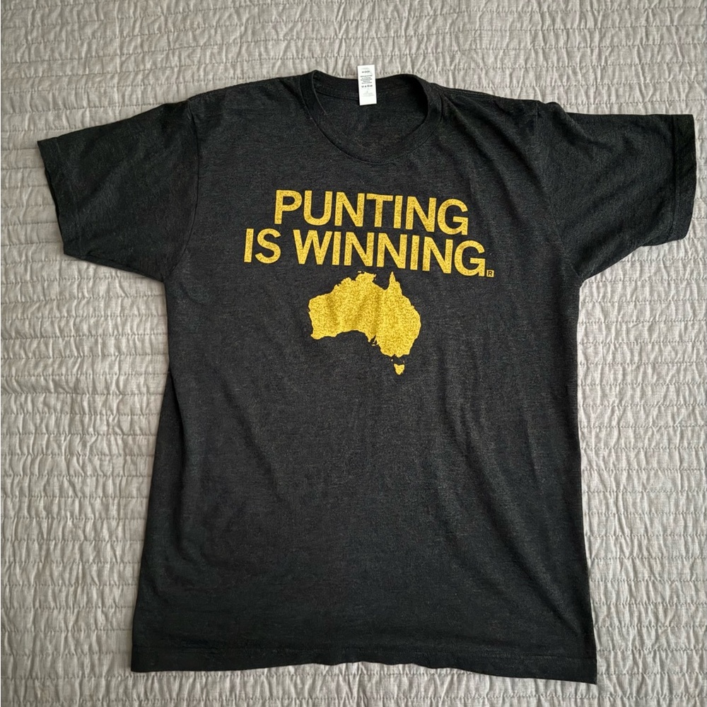 Raygun Iowa Hawkeyes Tory Taylor Punting is Winning Charcoal Tee